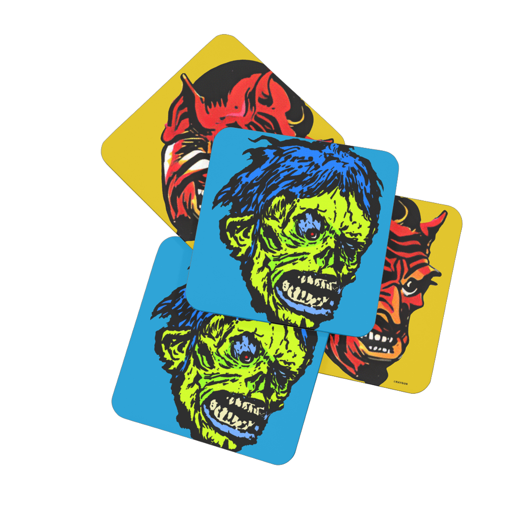 RAYGUN Devil Hardboard Coaster Set of 4