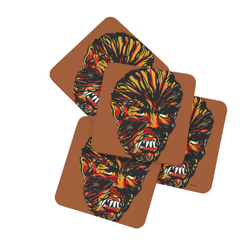 RAYGUN Werewolf Hardboard Coaster Set of 4