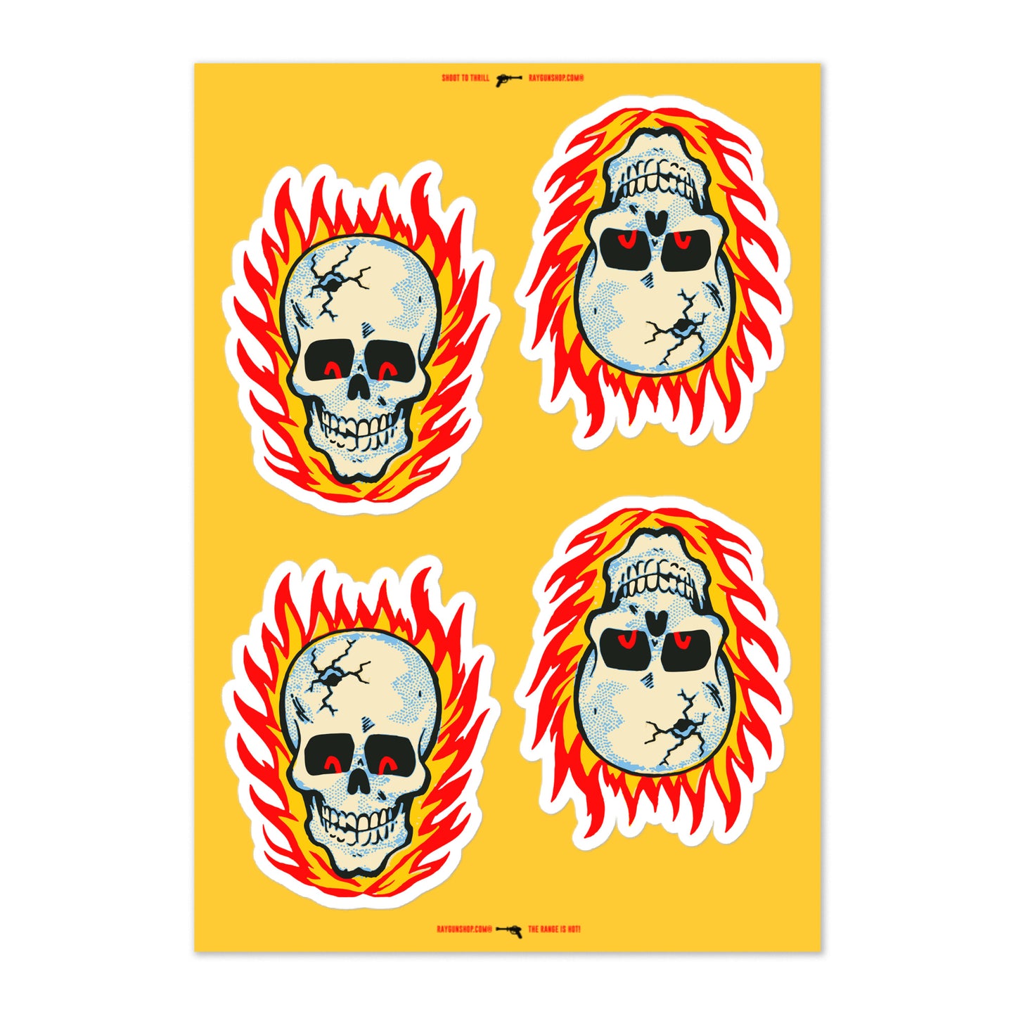 RAYGUN Hot Head Sticker Set Sheet