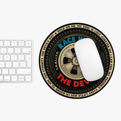 Race With The Devil® Devil's Got A Hold On Me Tire Round Mouse Pad