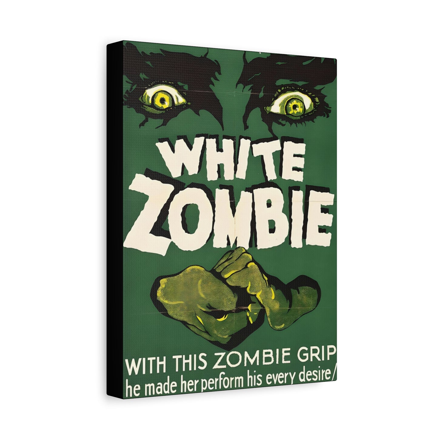 Retro Movie Classic Horror White Zombie Poster Art Canvas, Stretched, 1.25" Thick - FREE SHIPPING