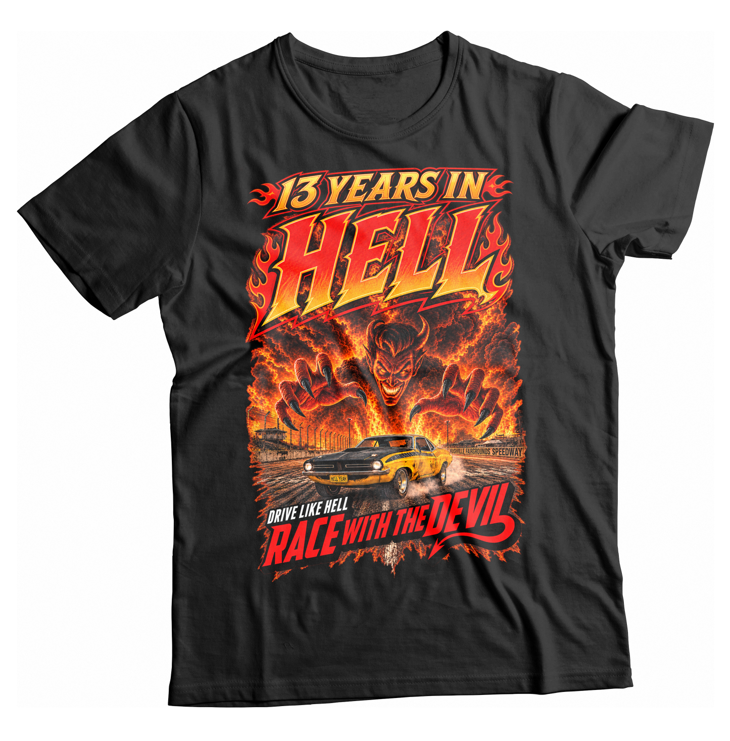 Unisex Race With The Devil® 13 Years in Hell T-Shirt