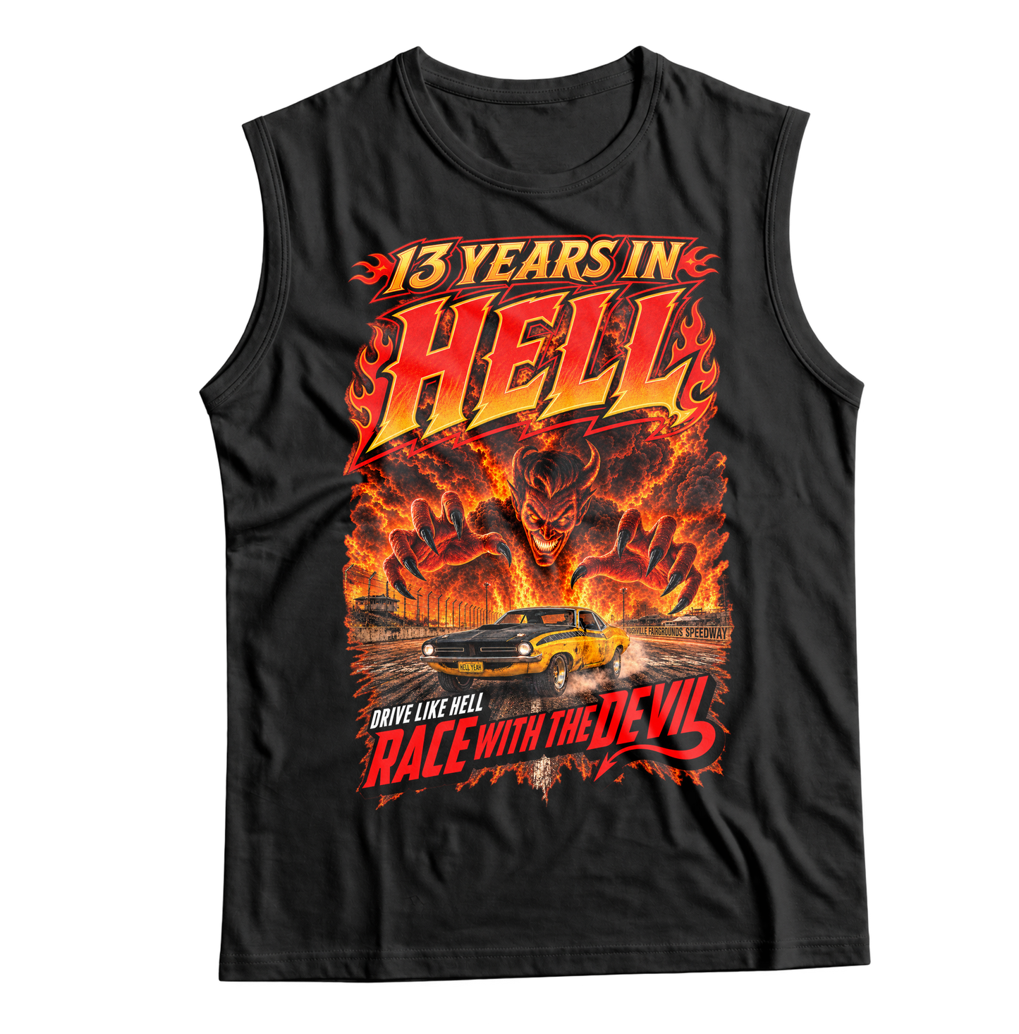 Unisex Race With The Devil® 13 Years in Hell Sleeveless T-Shirt