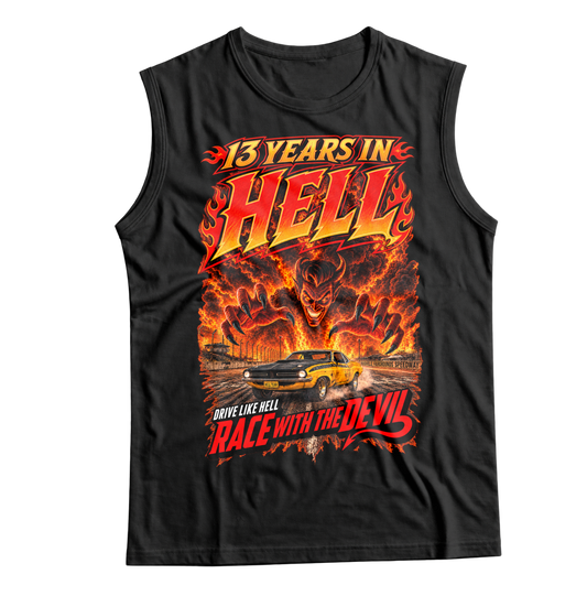 Unisex Race With The Devil® 13 Years in Hell Sleeveless T-Shirt