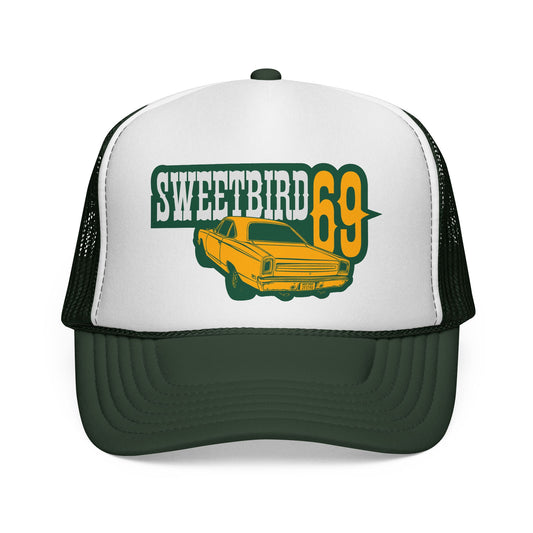 HIGH ON OCTANE Sweetbird 69 Trucker Cap – Retro Muscle Car Movie Hat