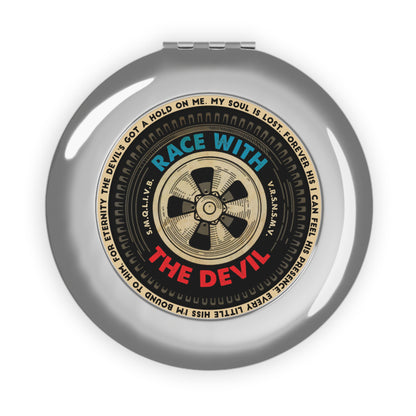 Race With The Devil® Devil's Got A Hold On Me Tire Compact Travel Mirror