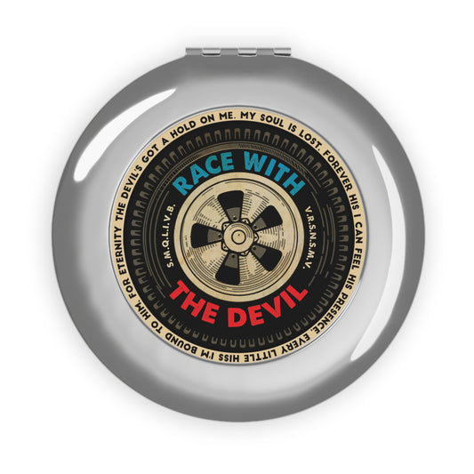 Race With The Devil® Devil's Got A Hold On Me Tire Compact Travel Mirror