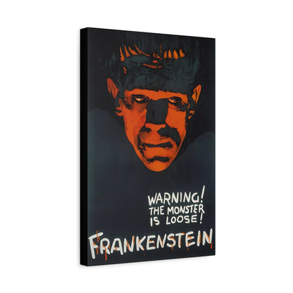 Retro Movie Classic Horror Frankenstein Poster Art Canvas, Stretched, 1.25" Thick - FREE SHIPPING