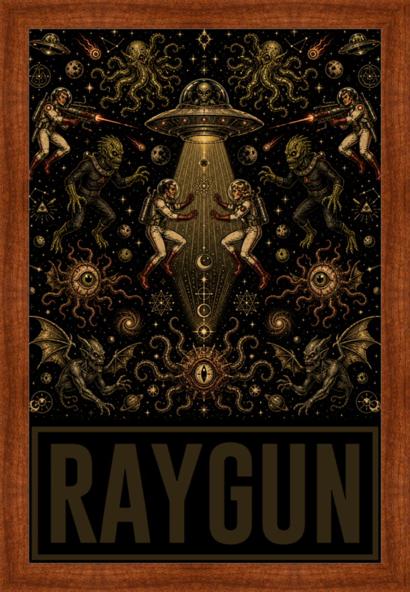 RAYGUN: GENESIS TRANSMISSIONS No. 002 Adam & Eve Poster Framed