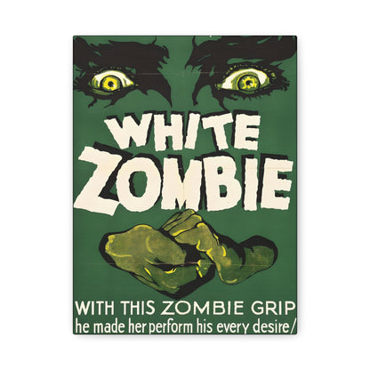 Retro Movie Classic Horror White Zombie Poster Art Canvas, Stretched, 1.25" Thick - FREE SHIPPING