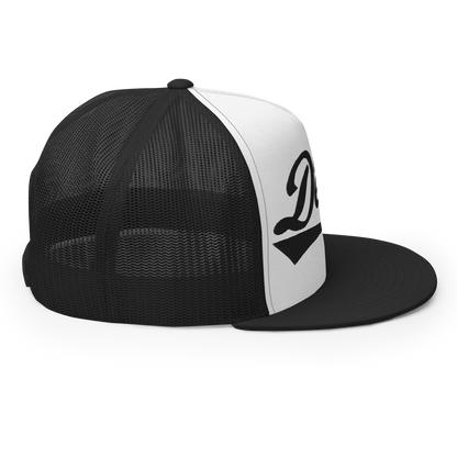 Race With The Devil® White with Black Trucker Hat