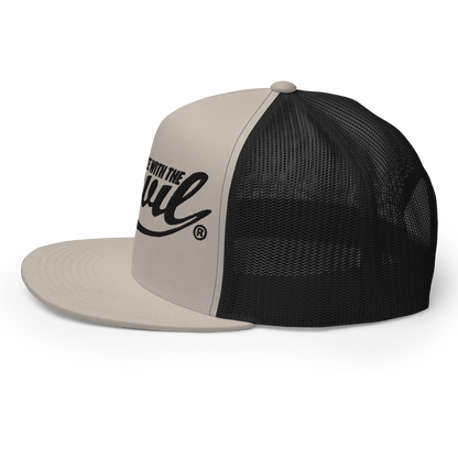 Race With The Devil® Silver with Black Trucker Hat