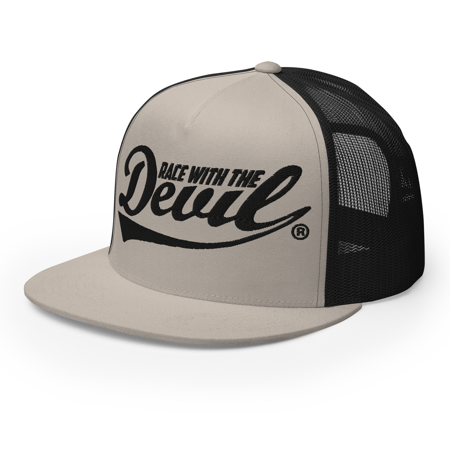 Race With The Devil® Silver with Black Trucker Hat