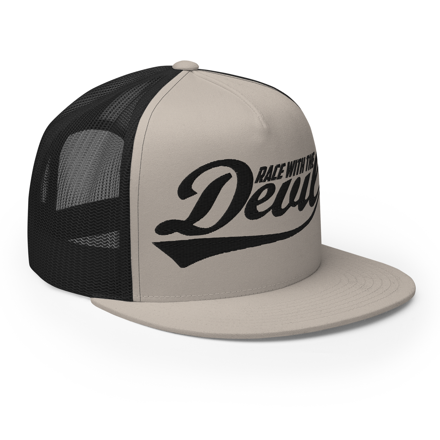 Race With The Devil® Silver with Black Trucker Hat