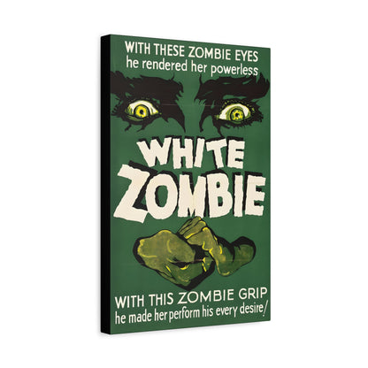 Retro Movie Classic Horror White Zombie Poster Art Canvas, Stretched, 1.25" Thick - FREE SHIPPING