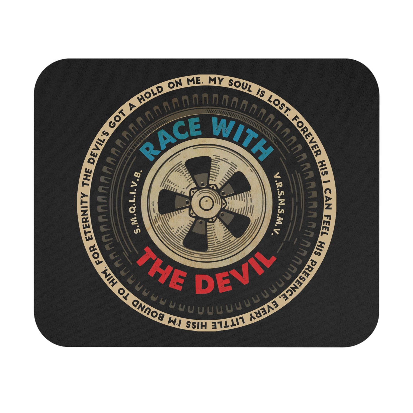 Race With The Devil "Wheel" Mouse Pad (Rectangle)