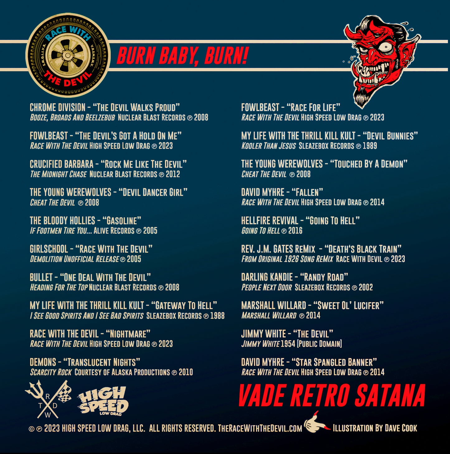 RACE WITH THE DEVIL - BURN BABY, BURN SOUNDTRACK COMPILATION CD