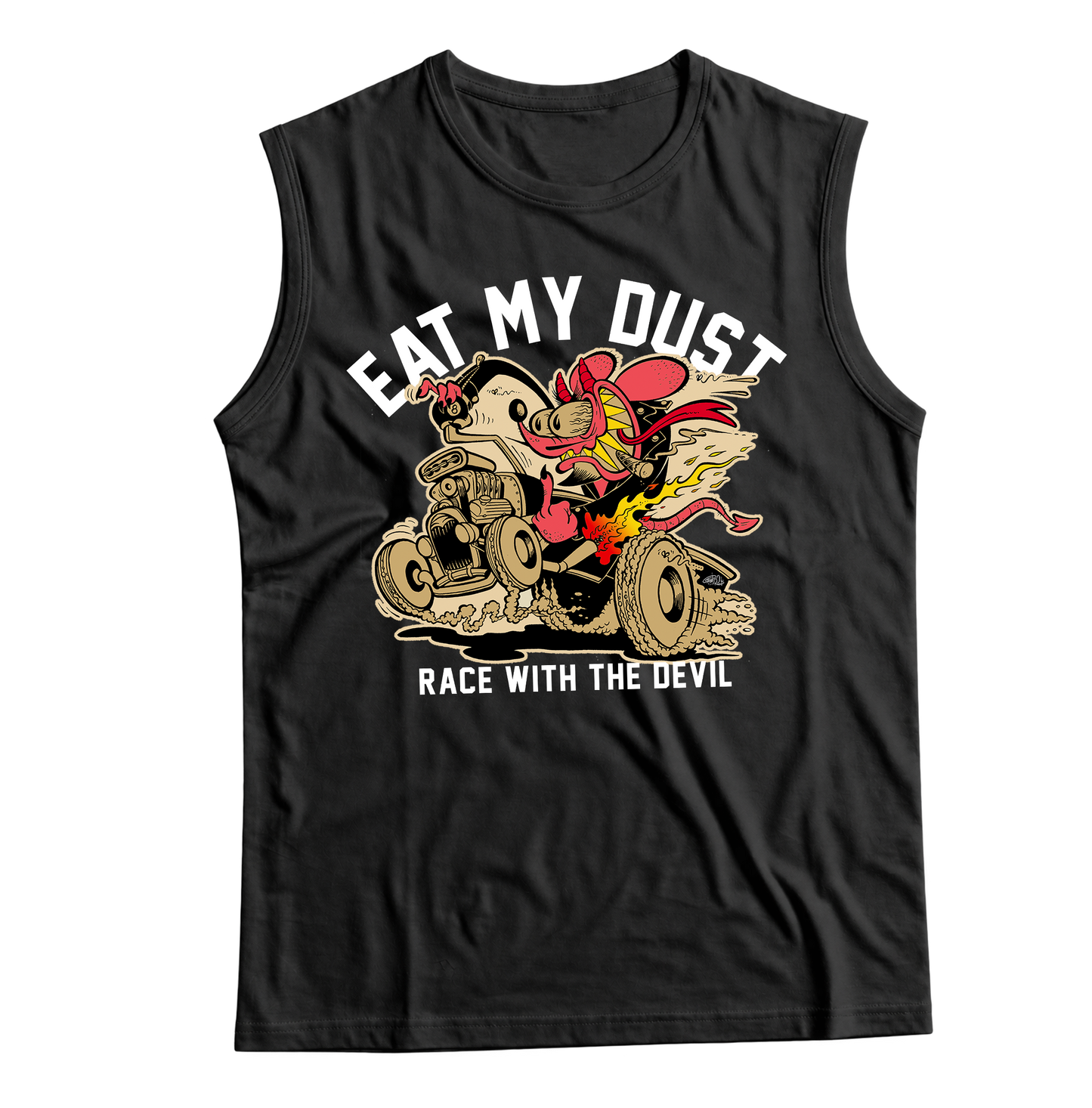 Unisex Race With The Devil® Eat My Dust Rat Sleeveless T-Shirt