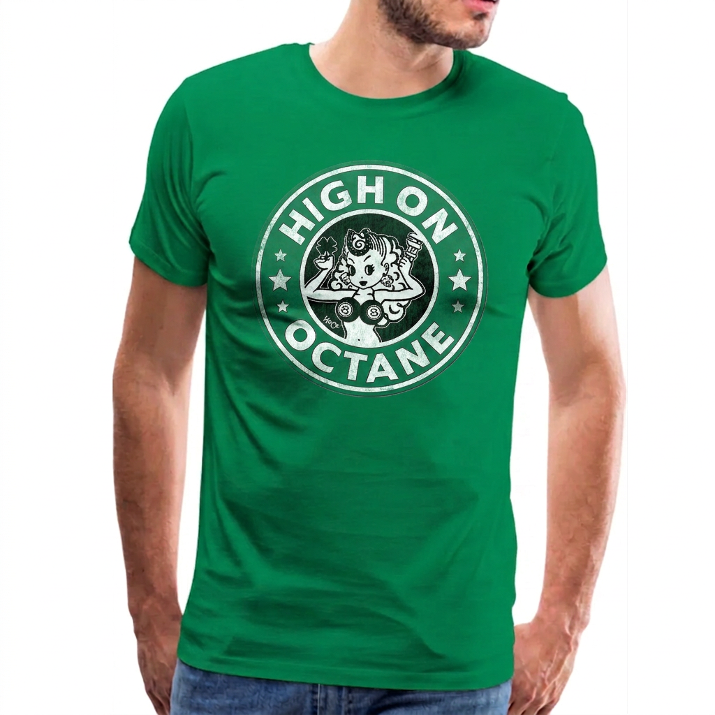 Men's High on Octane® Vintage Greasy Luck T-Shirt