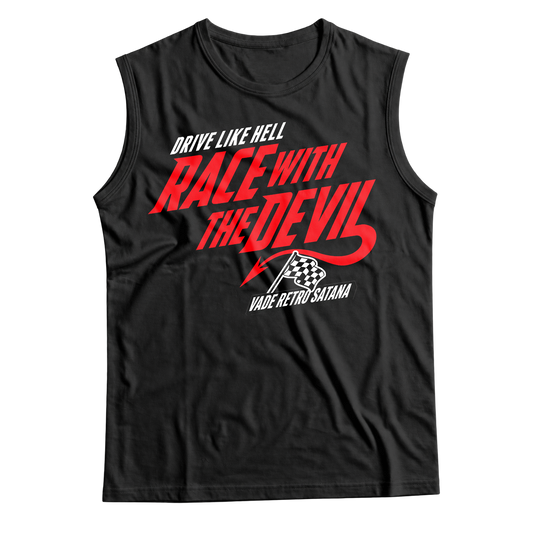 Unisex Race With The Devil® Race With The Devil Logo Stacked Vade Retro Satana Sleeveless T-Shirt