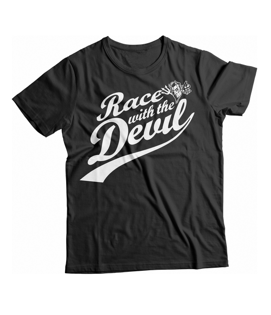Unisex Race With The Devil® Logo Swoosh Black T-Shirt