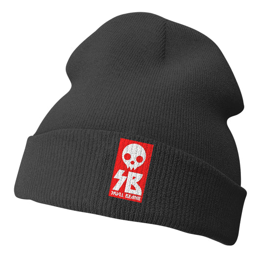 SKVLL Skull Beanie Dark Grey Cuffed Beanie