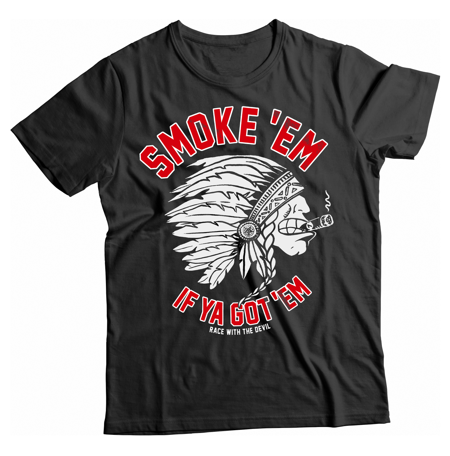 Unisex Race With The Devil® Warriors Smokin' Indian T-Shirt