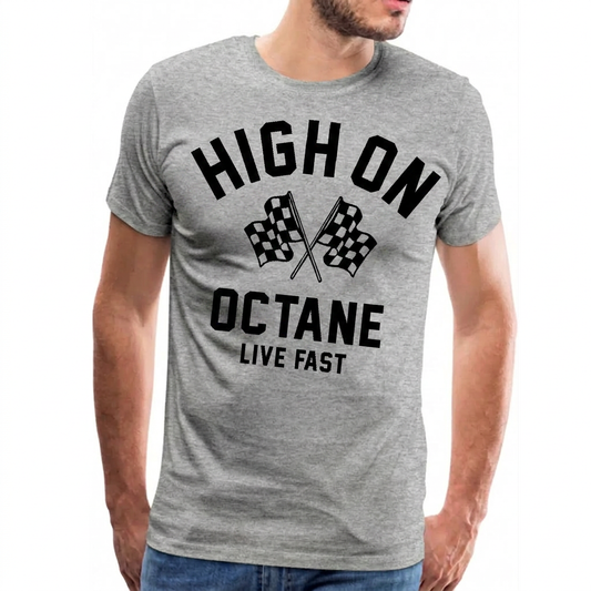 Men's High on Octane® Racing Flags T-Shirt