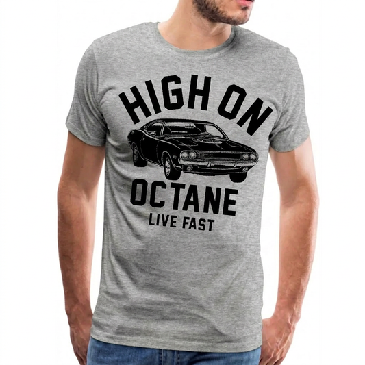 Men's High on Octane® Challenger Muscle Car T-Shirt