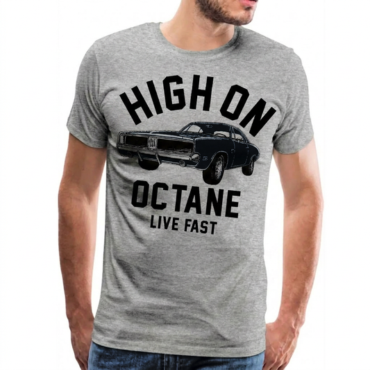 Men's High on Octane® Charger Muscle Car T-Shirt