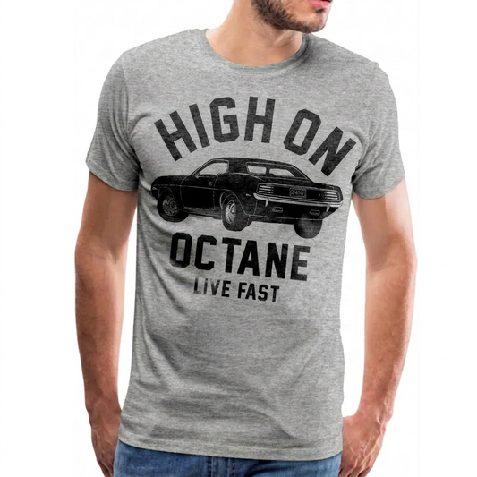 Men's High on Octane® Cuda Muscle Car T-Shirt