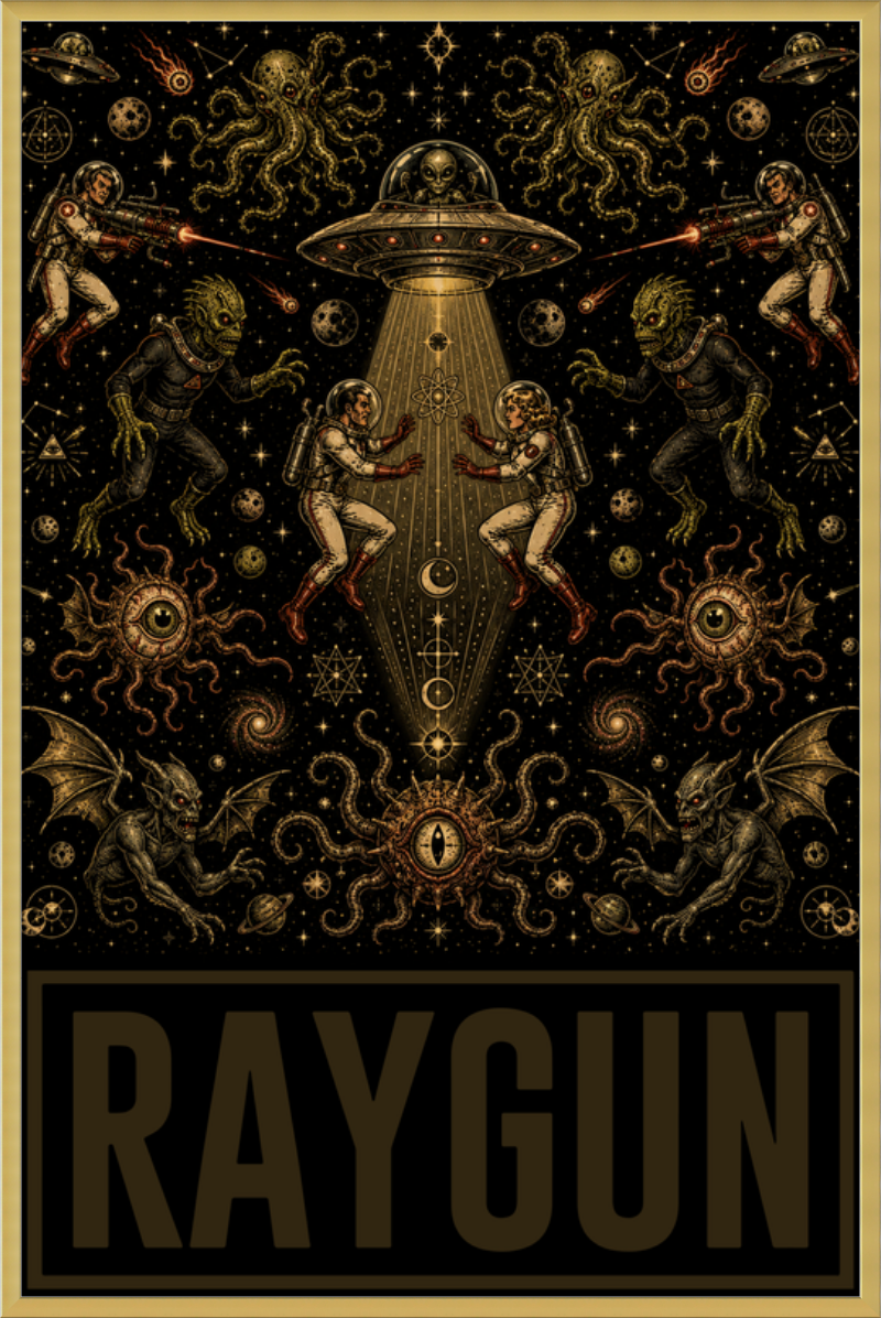 RAYGUN: GENESIS TRANSMISSIONS No. 002 Adam & Eve Poster Framed