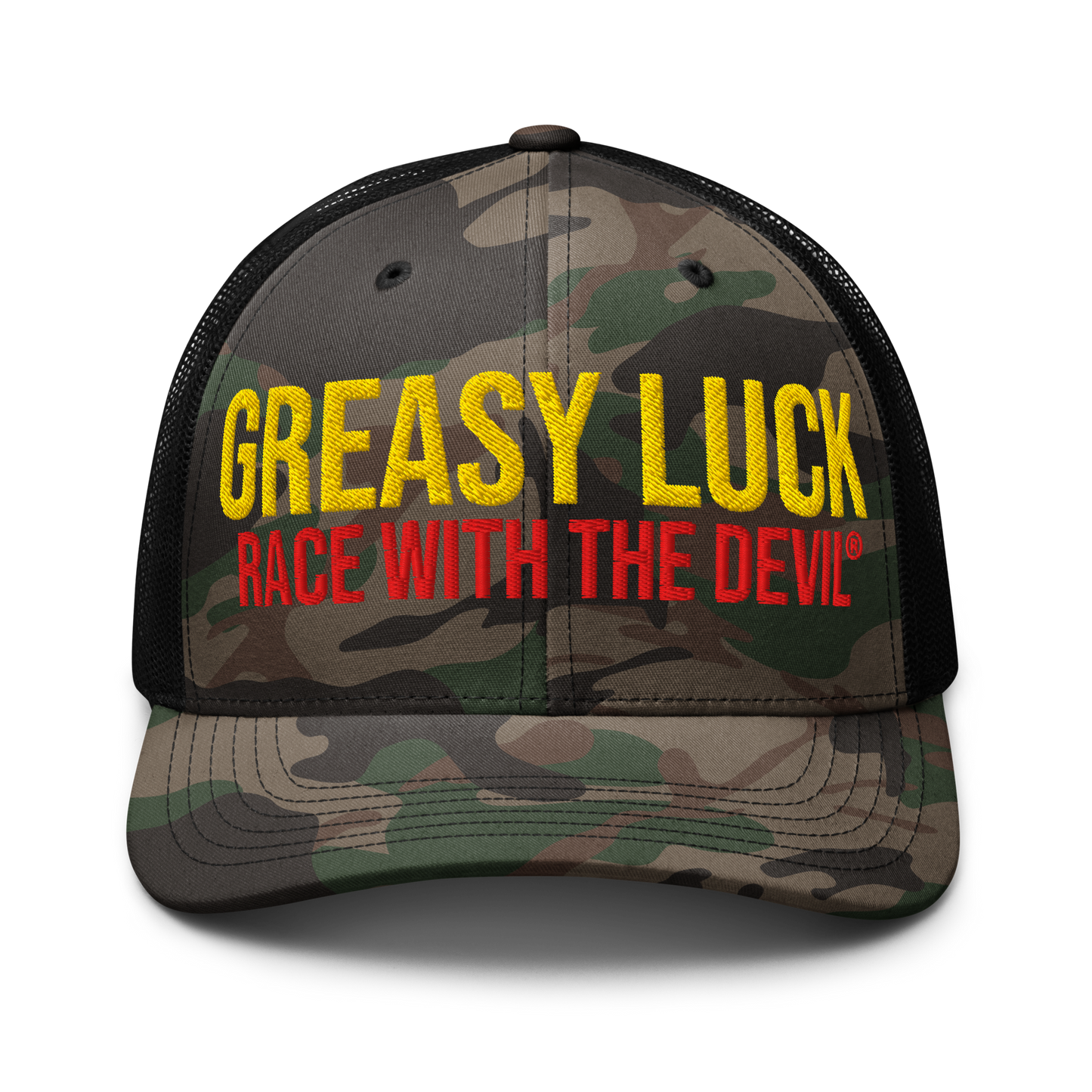 Race With The Devil® Greasy Luck Camo Trucker Hat