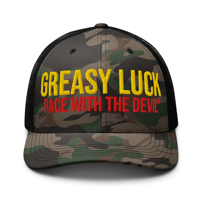 Race With The Devil® Greasy Luck Camo Trucker Hat