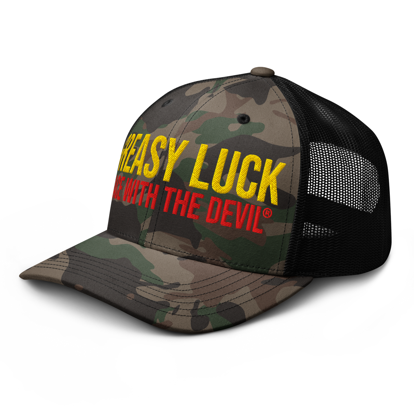 Race With The Devil® Greasy Luck Camo Trucker Hat