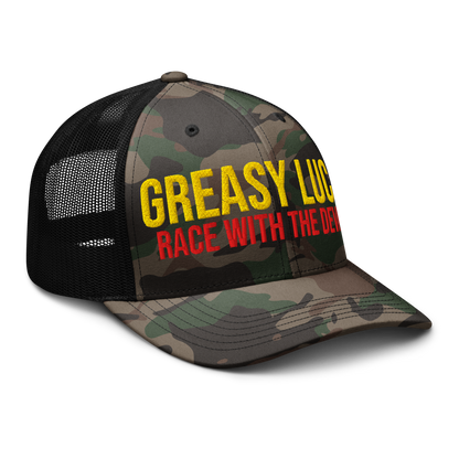 Race With The Devil® Greasy Luck Camo Trucker Hat