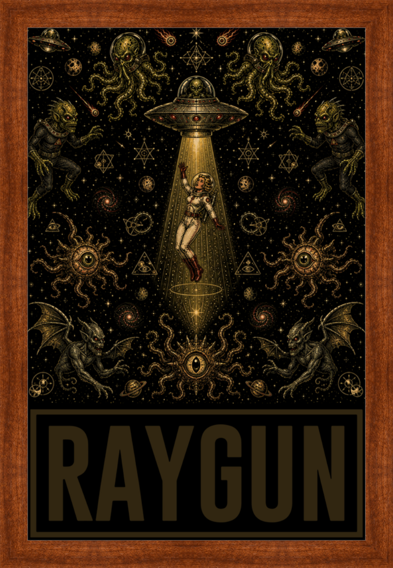 RAYGUN: GENESIS TRANSMISSIONS No. 001 Eve Poster Framed