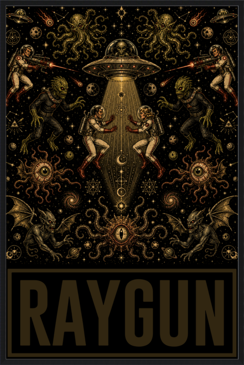RAYGUN: GENESIS TRANSMISSIONS No. 002 Adam & Eve Poster Framed