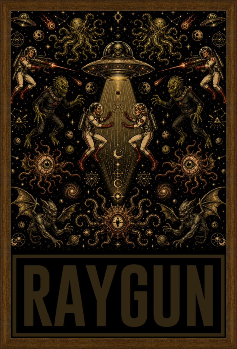 RAYGUN: GENESIS TRANSMISSIONS No. 002 Adam & Eve Poster Framed