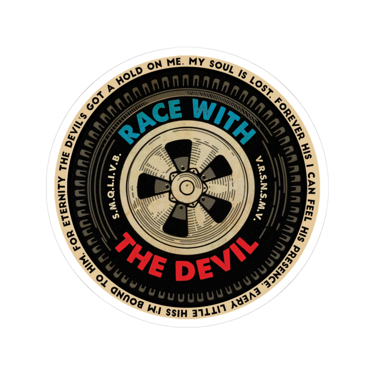 Race With The Devil® Racing Tire Kiss-Cut Stickers