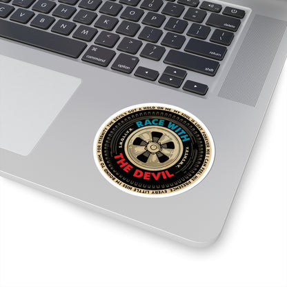Race With The Devil® Racing Tire Kiss-Cut Stickers