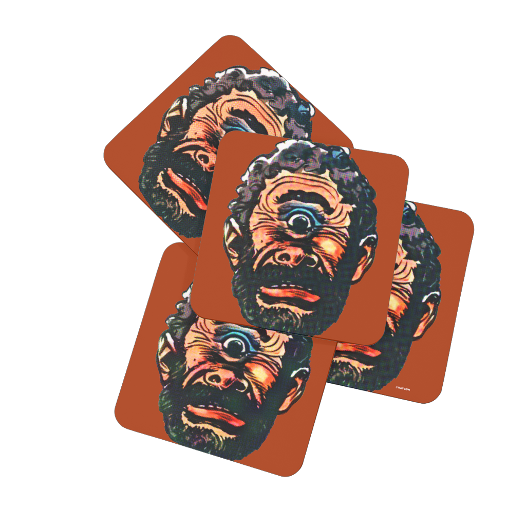 RAYGUN Cyclops Hardboard Coaster Set of 4