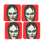 RAYGUN Female Vampire Hardboard Coaster Set of 4
