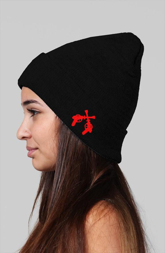 Raygun Custom Beanie W/ Embroidered Double Guns Beanies