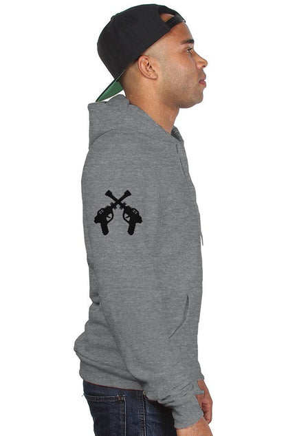 RAYGUN Pocket Print with DoubleGuns on the Sleeve Tri-Blend ZIp Up Hoody