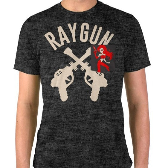 RAYGUN DoubleGuns RayGun Girl Heather Blend Pocket T-Shirt