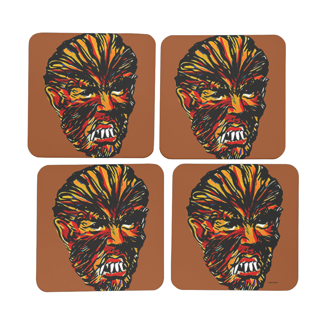 RAYGUN Werewolf Hardboard Coaster Set of 4