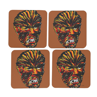 RAYGUN Werewolf Hardboard Coaster Set of 4