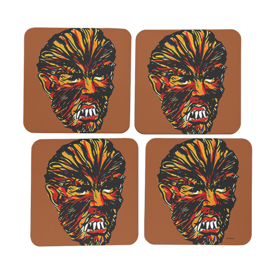 RAYGUN Werewolf Hardboard Coaster Set of 4