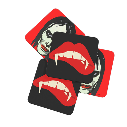 RAYGUN Vampires Bite Hardboard Coaster Set of 4